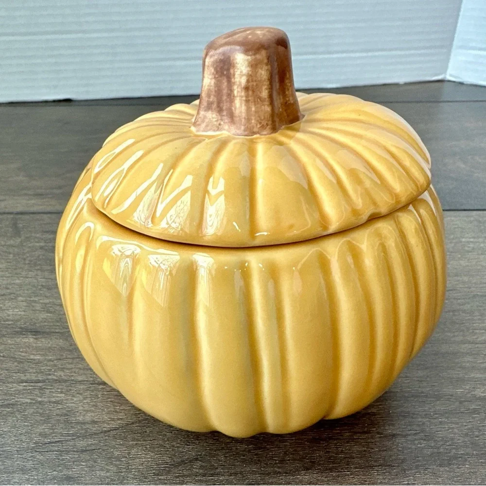 Williams Sonoma Harvest Pumpkin Individual Soup Bowl with matching Lid